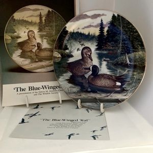KNOWLES-THE BLUE-WINGED TEAL-1988 PLATE #13765E by Bart Jerner